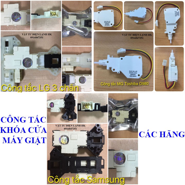 Công tắc cửa máy giặt các hãng LG, SAMSUNG, TOSHIBA. model - Khóa cửa các loại - CTC samsung- LG- TOSHIBA-