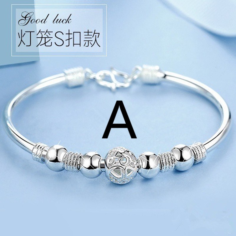 Vòng tay hạt bạc tinh xảo phong cách Hàn Quốc cho nữ