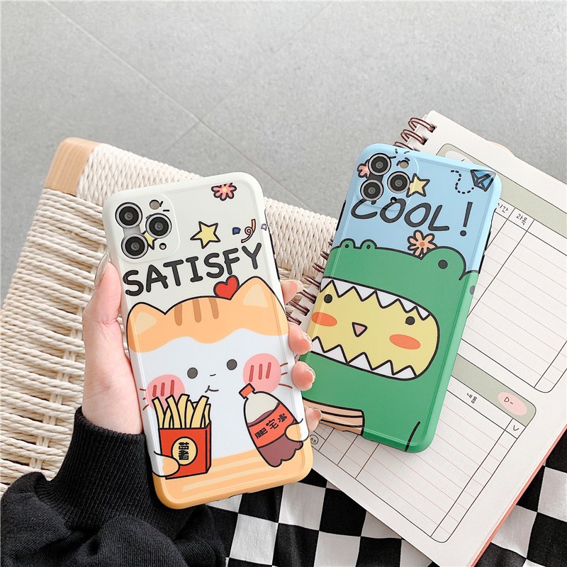 Ốp lưng iphone Crocodile Cat IMD dày dặn viền nổi 5/5s/6/6plus/6s/6splus/7/7plus/8/8plus/x/xs/11/12/pro/max/plus/promax | BigBuy360 - bigbuy360.vn