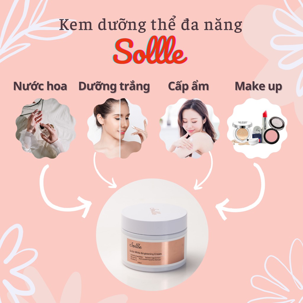 [Ưu đãi] 𝑪𝒐𝒎𝒃𝒐 𝒎𝒚̃ 𝒑𝒉𝒂̂̉𝒎 Sollle kem dưỡng trắng chống nắng mặt nạ