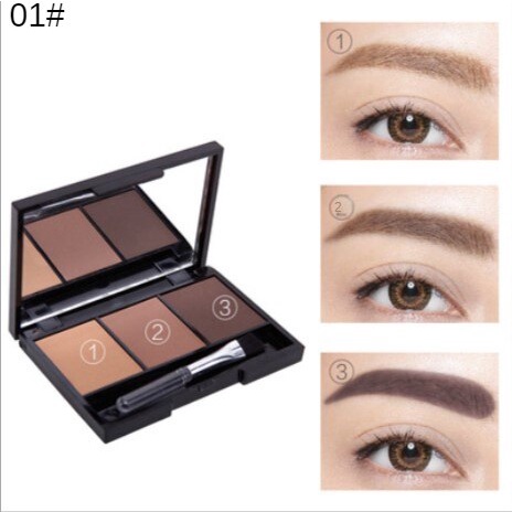 Tri-color eyebrow powder, waterproof, sweatproof, natural and not easy to change color. Eyebrow pencil, contour, long-lasting eyebrow, very thin eyeliner