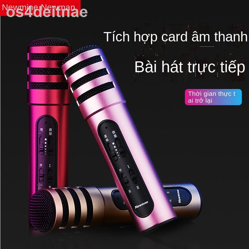 (Giá Hủy Diệt)Microphone đa năng Newman K hót hòn họt có tai nghe sound card hát đặc biệt bộ micro tích hợp thiết bị phá