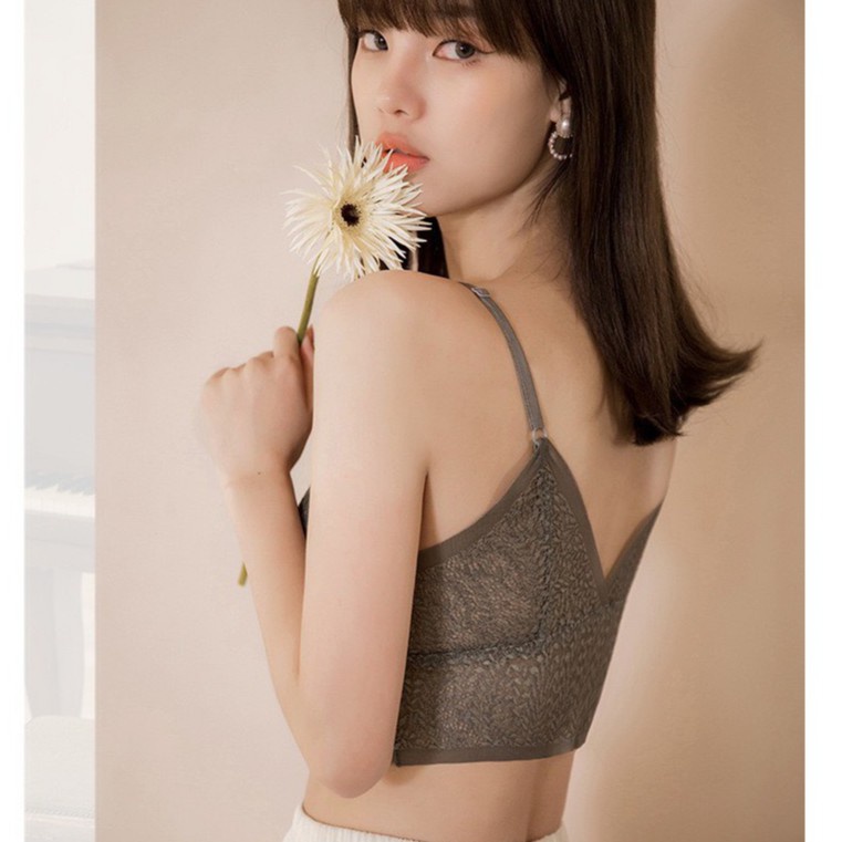 Áo Ngực Nữ - Áo Bra Ren Cao Cấp họa tiết ren lá gợi cảm tôn vòng một sexy quyến rũ mẫu 2066