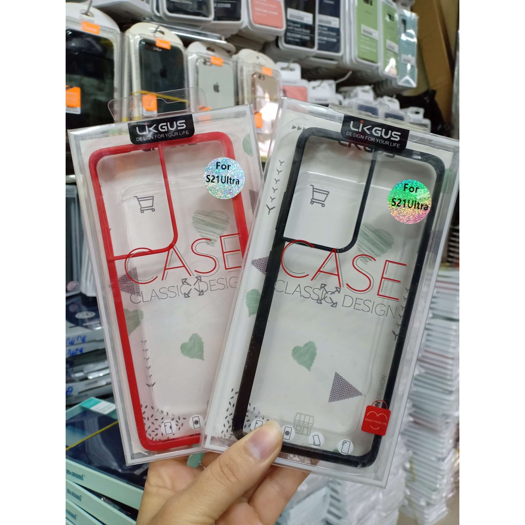 Samsung S21,S21 PLUS, S21 ULTRA / ỐP lưng Likgus trong viền màu Chính hãng