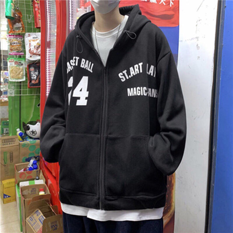 Áo Khoác Nỉ Hoodie Mũ 2 Lớp F24 Dáng Rộng Unisex Kéo Khoá Phong Cách Hàn Quốc(Hàng Sẵn-Ảnh Thật)