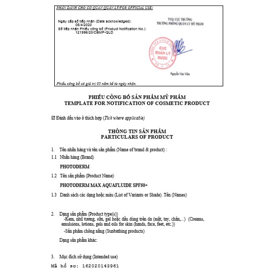 Kem Chống Nắng Bioderma Photoderm Aquafluide SPF 50+ dành cho da dầu nhạy cảm không màu 40ml