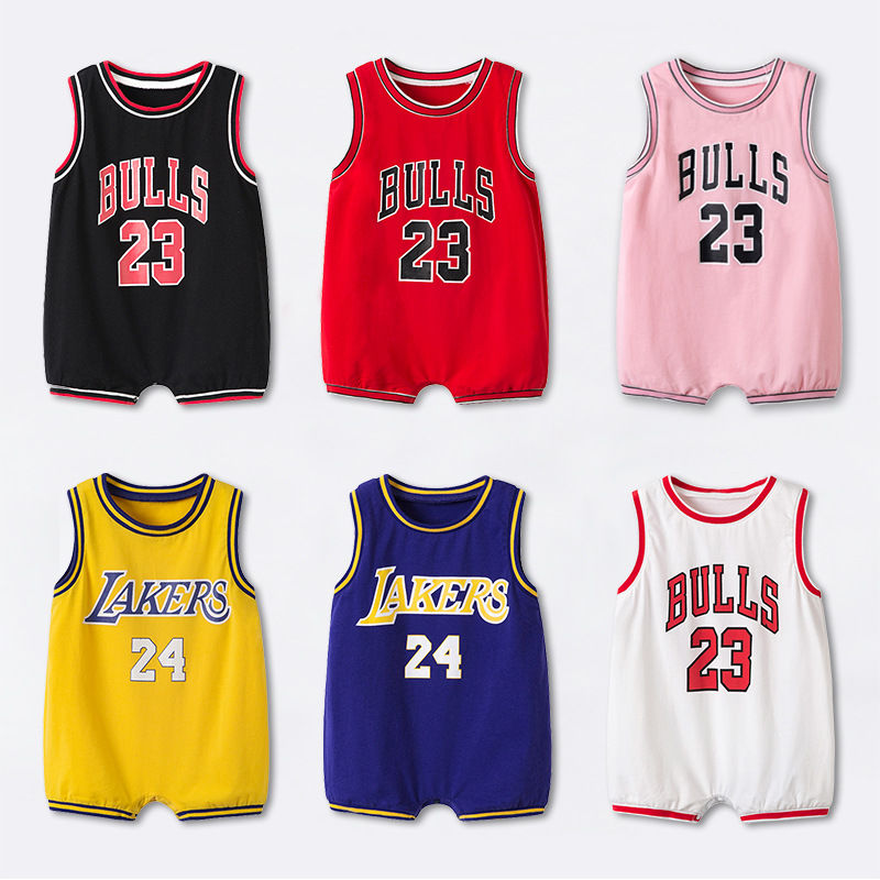 NBA Bộ Quần Yếm Cotton Dễ Thương Cho Trẻ Sơ Sinh