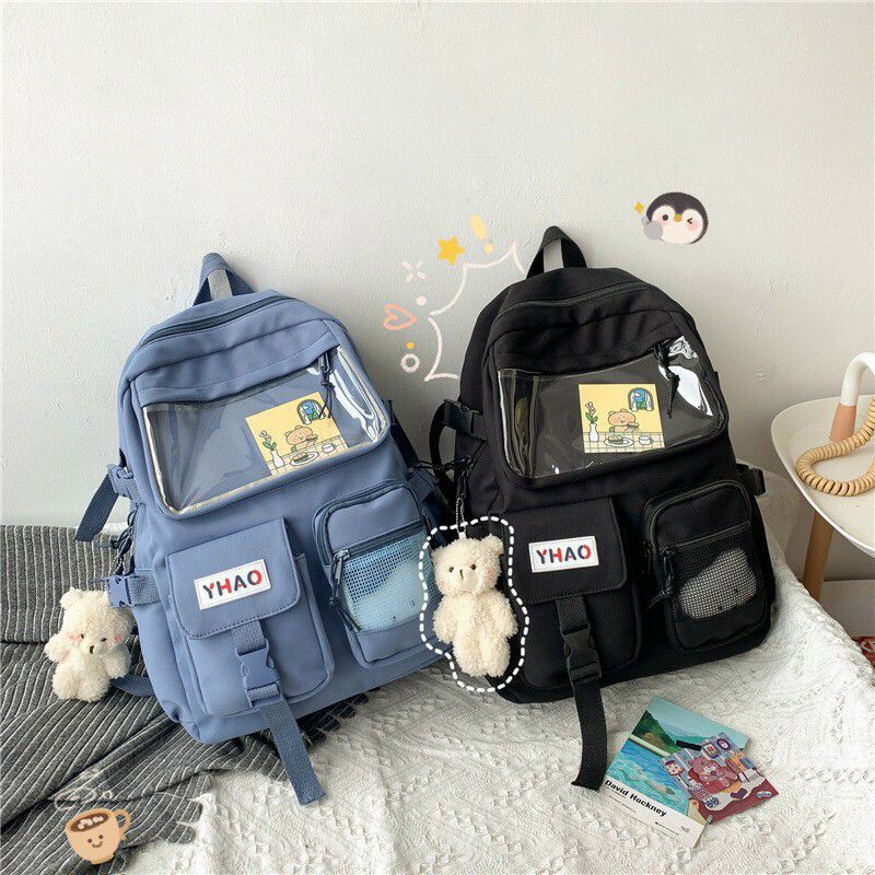 Balo học sinh QC loại 1 y hình kèm phụ kiện