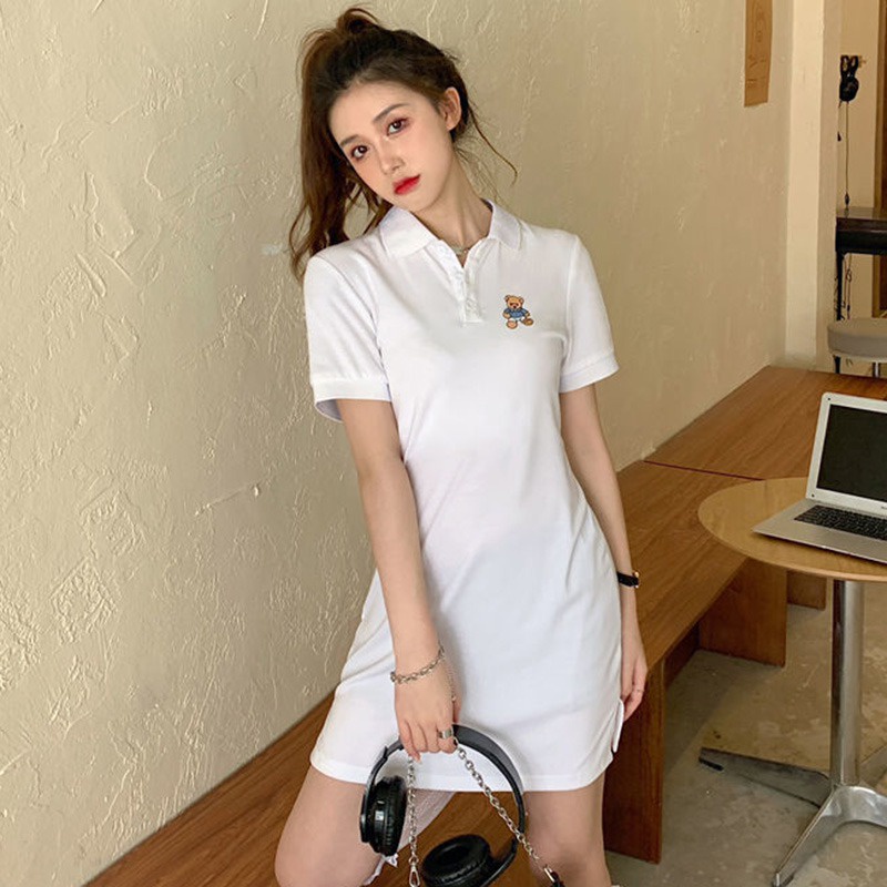 Đầm thể thao mini tay ngắn dáng ôm mềm mại thời trang cho nữ