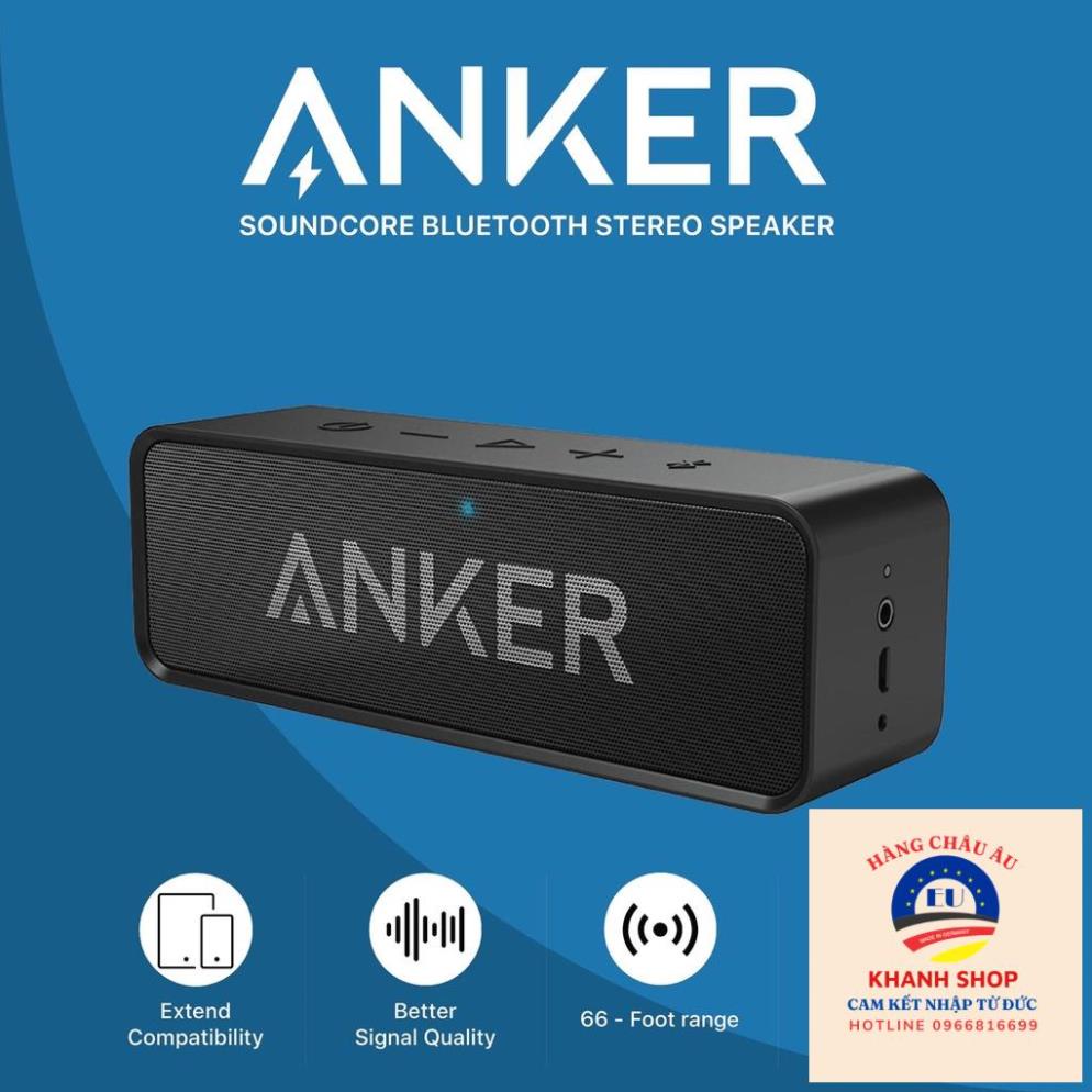 Loa Bluetooth Mini Chống Nước Anker A3102 SoundCore Stereo - 6W - Hàng Nhập Đức Mua Tại Đức