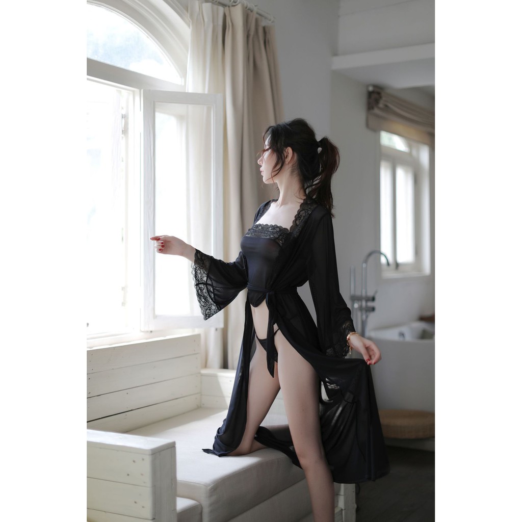 Bộ áo choàng ngủ sexy kèm nội y DN556 | BigBuy360 - bigbuy360.vn