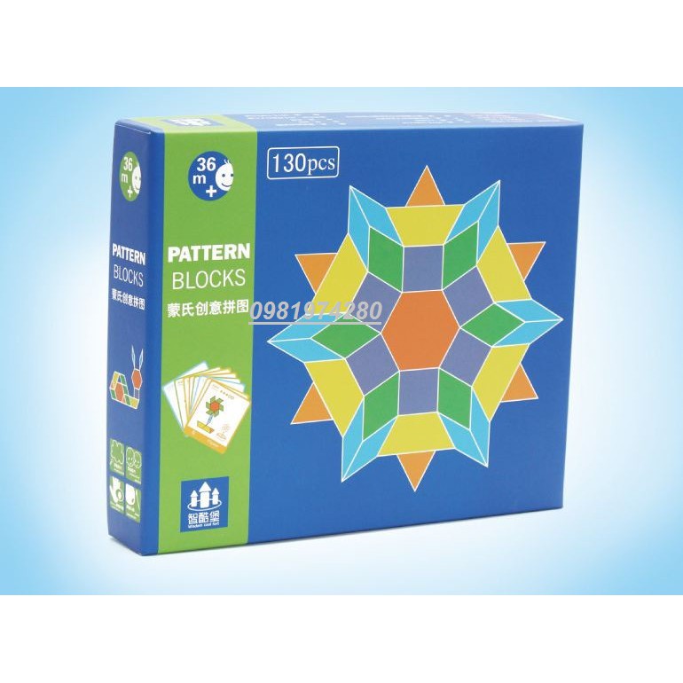 Ghép hình sáng tạo pattern block 130 chi tiết