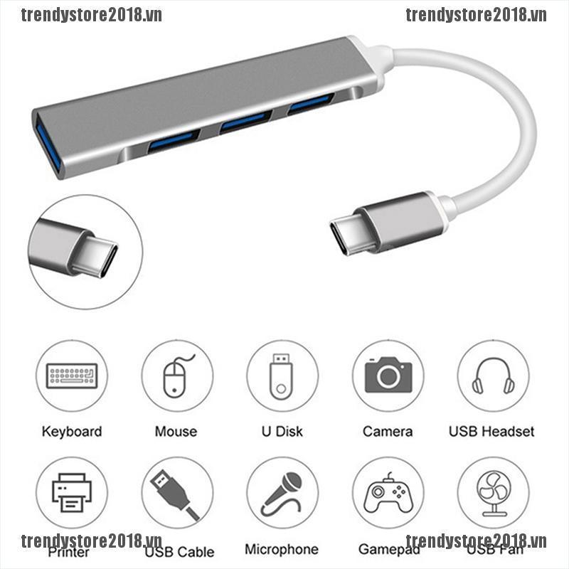 Hub Chia 4 Cổng Usb C 3.0 Type C 3.1 Cho Lenovo Xiaomi