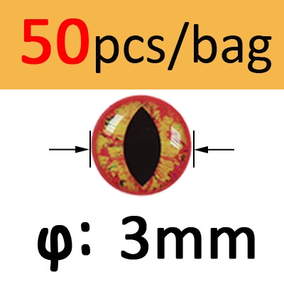 Set 50 Mắt Cá 3D Giả 3mm ~ 12mm Bằng Epoxy