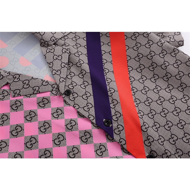 Gucci Áo Sơ Mi Tay Dài Họa Tiết In Thời Trang Sành Điệu Cho Nam
