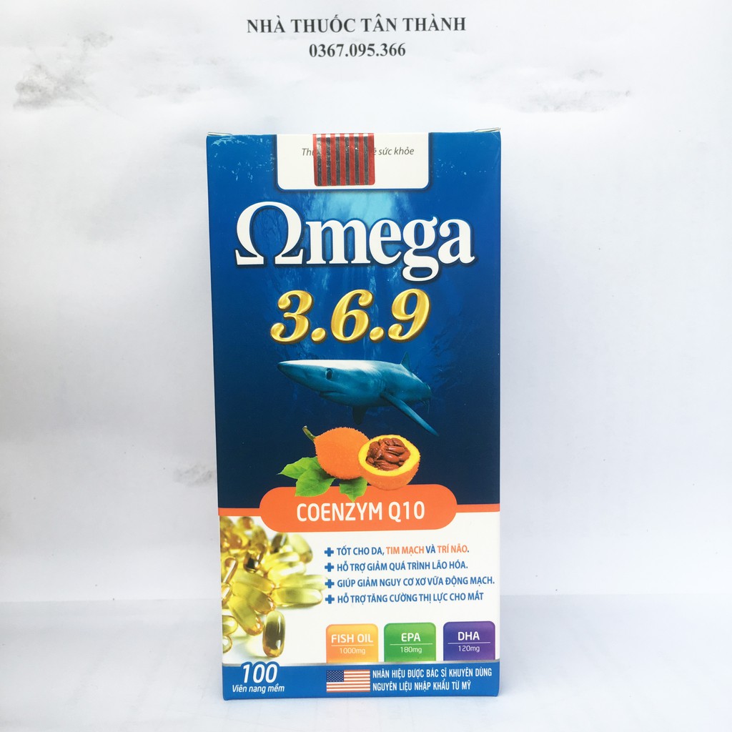 Omega 369 Coenzym Q10 viên uống dầu cá bổ mắt