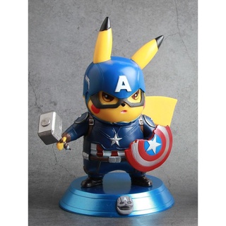 Mô hình Pikachu Cosplay Captain America size lớn PK022