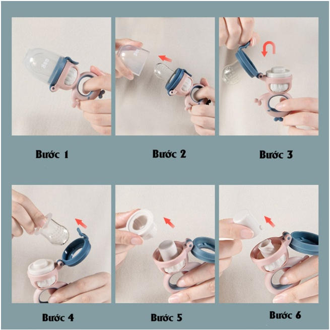 Túi Nhai Ăn Dặm AAG | Túi Nhai Hoa Quả Silicon Chống Hóc Cho Bé - Embé Mỡ