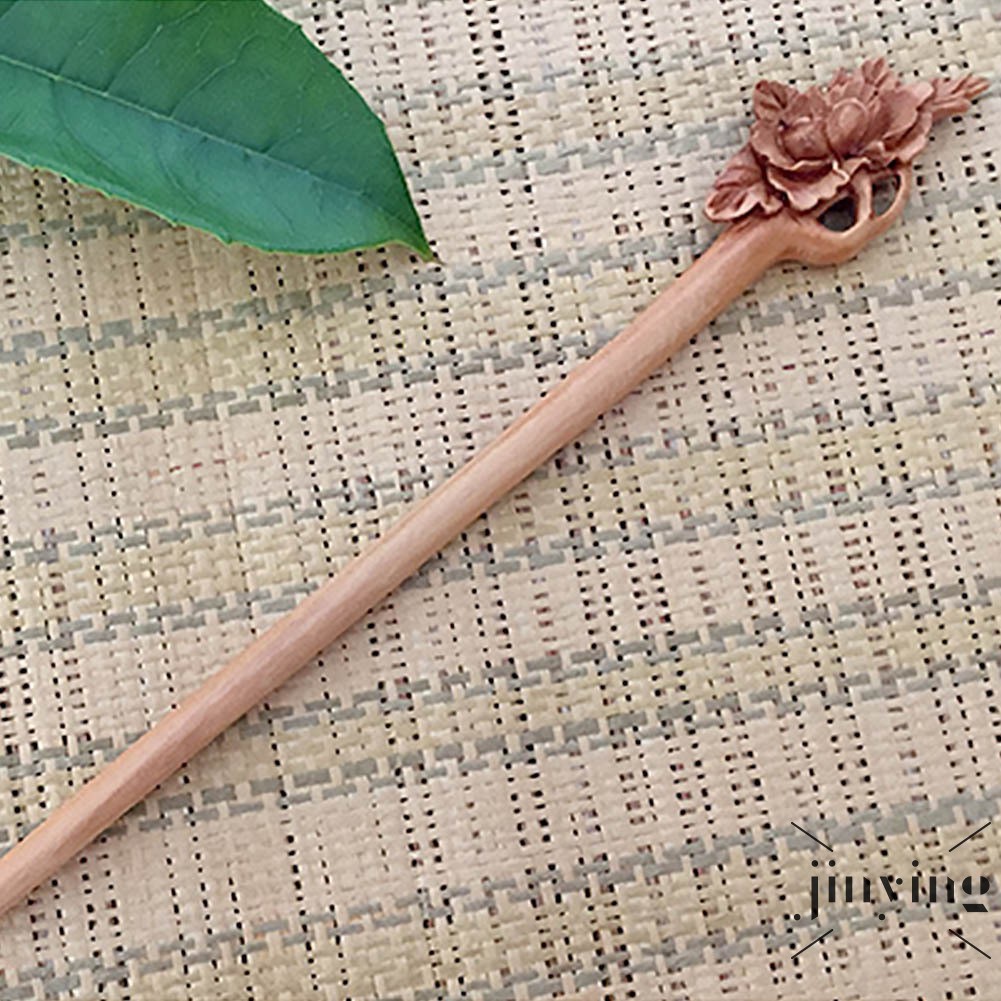 GETNOIVAS Trâm cài tóc bằng gỗ đàn hương phong cách thanh lịch dành cho nữ