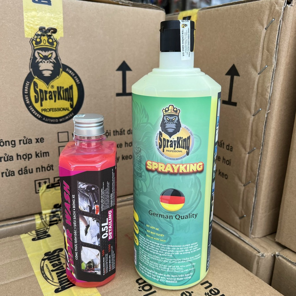 Nước rửa xe không cham Sprayking Super Wash 1L- Bảo vệ sơn, không hại da tay