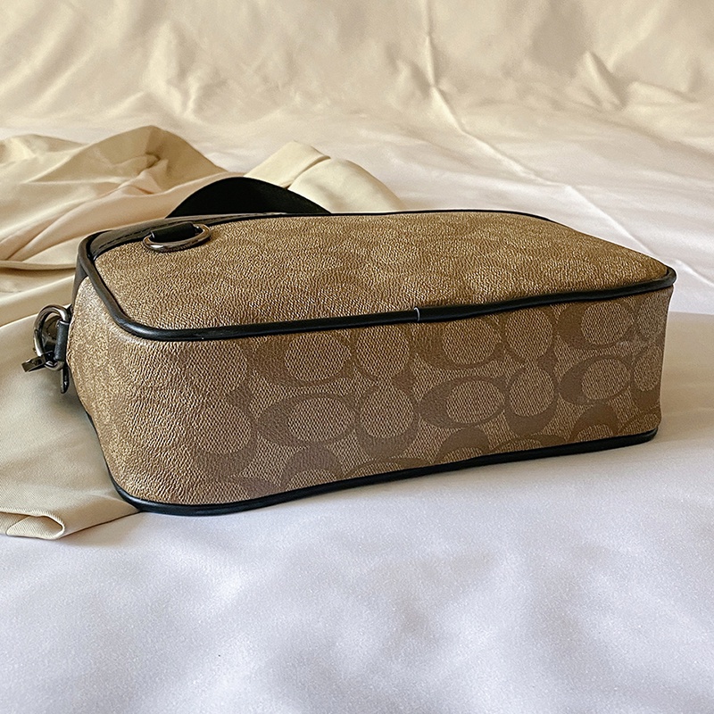 Coach Túi đeo Chéo Nam Thời Trang Vải Da, Unisex Phong Cách Cá Tính Hàn Quốc