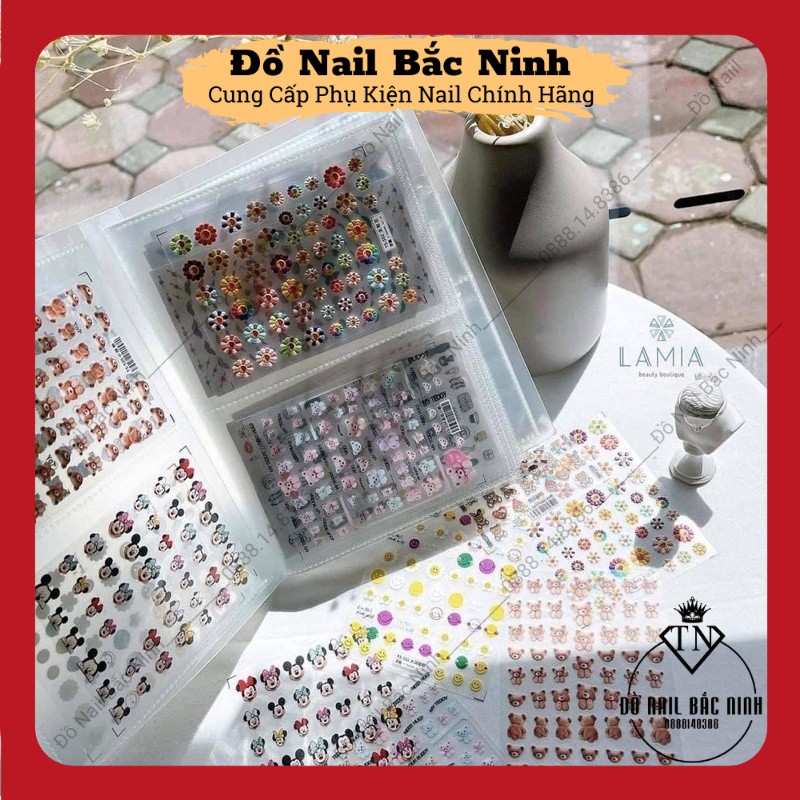 Sổ Đựng Mẫu Sticker Nail, Quyển Album Đựng Mẫu Sticker 80 Tấm