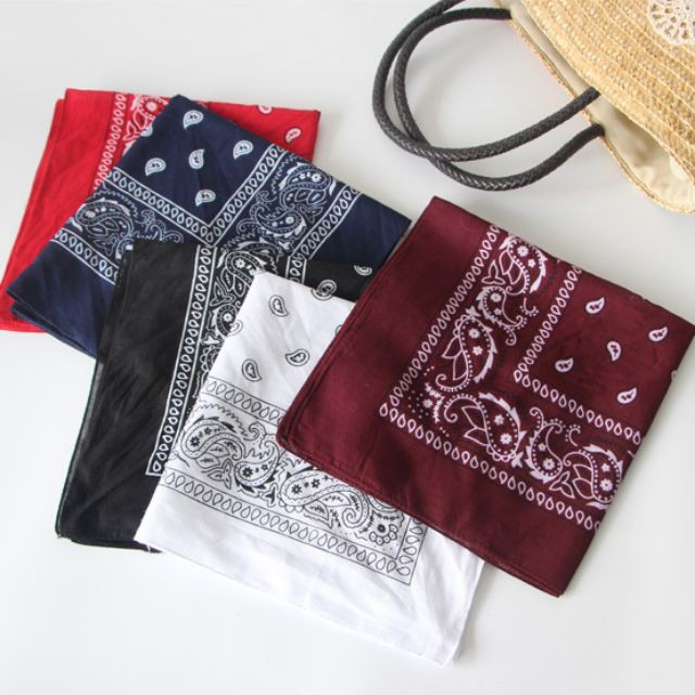 Khăn Vuông Bandana Phối Họa Tiết Khăn Đa Năng HOT 55x55 cm