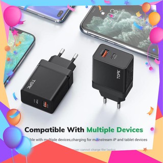 Cốc Sạc Nhanh TOPK B204P USB 3.0 36w Cho Iphone 11 Xiaomi Samsung Huawei Cổng USB 3.0 36w