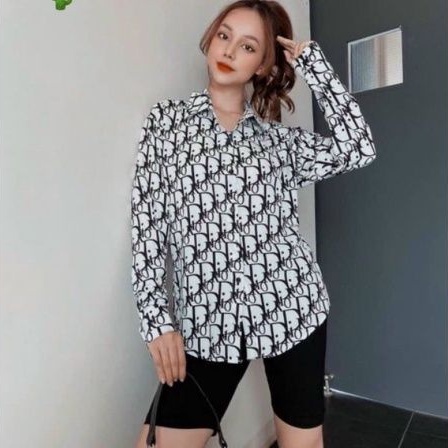 Áo sơ mi tay dài DIOR kate lụa mát mẻ