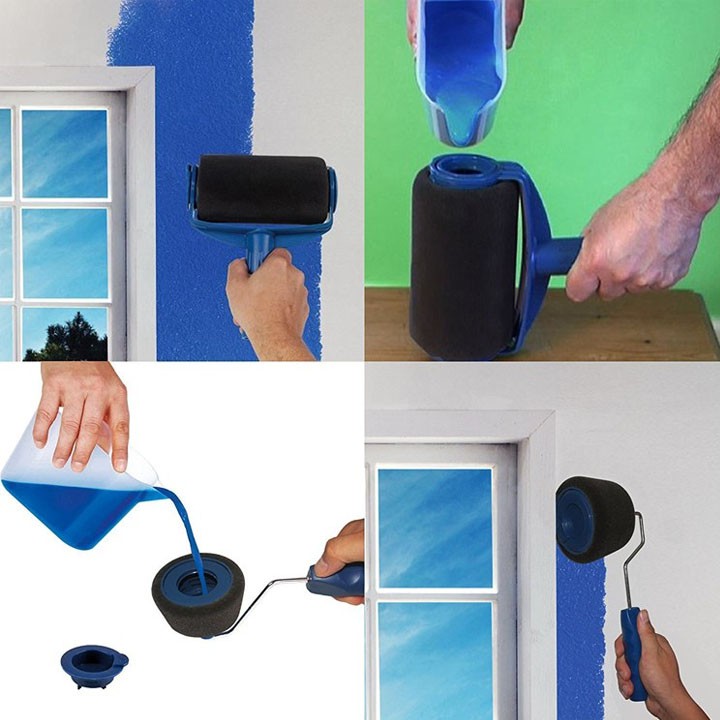 Bộ 7 dụng cụ lăn sơn thông minh không cần nhúng sơn Paint Poller