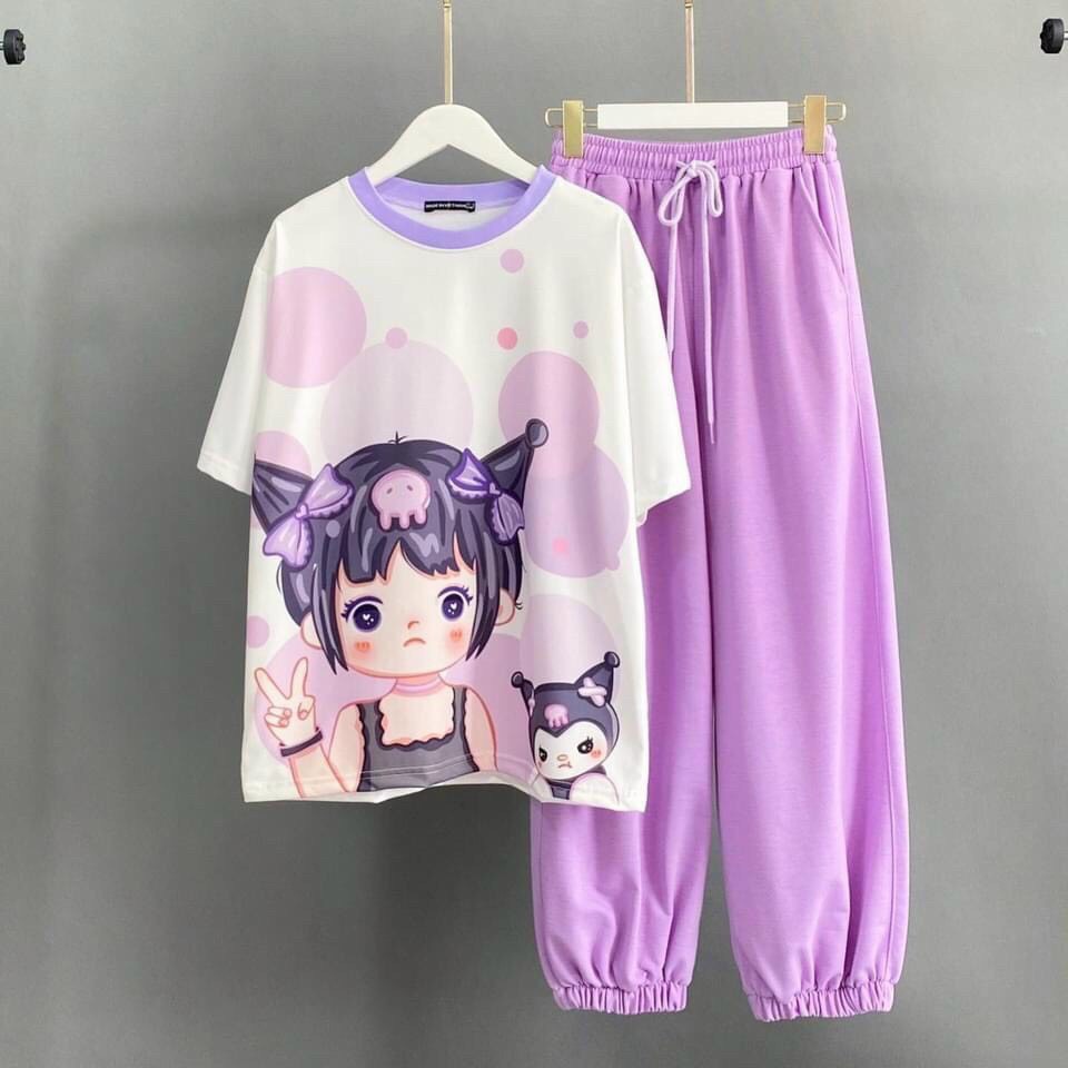 Set đồ bộ quần dài JOGGER BO GẤU NHIỀU MẪU BST 02 ❤️ Bộ hoạt hình form rộng Unisex Molly Fashion