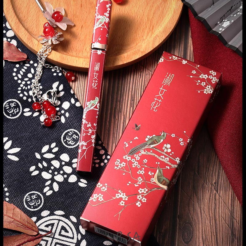 (Hàng Mới Về) Bút Kẻ Mắt Nước Lâu Trôi Không Thấm Nước Chống Nhòe Thiết Kế Vỏ Họa Tiết Chim Hạc Trắng Cổ Điển | BigBuy360 - bigbuy360.vn