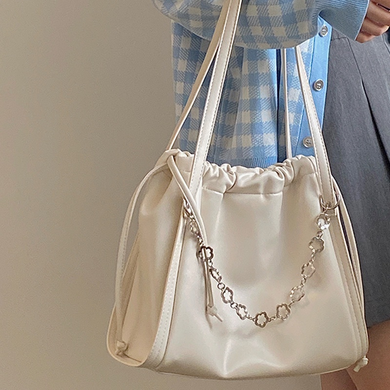 Túi tote Dây Rút Đeo Vai Sức Chứa Lớn Siêu Mềm Cho Nữ