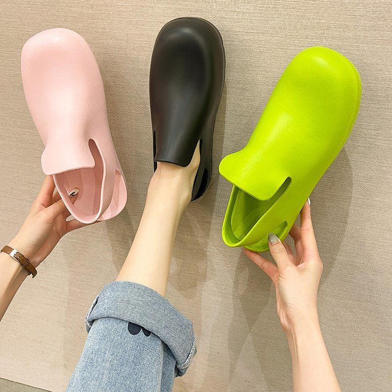 Giày Sandal Đế Bằng Chống Trượt Chống Thấm Nước Thời Trang Đi Biển Cho Nữ