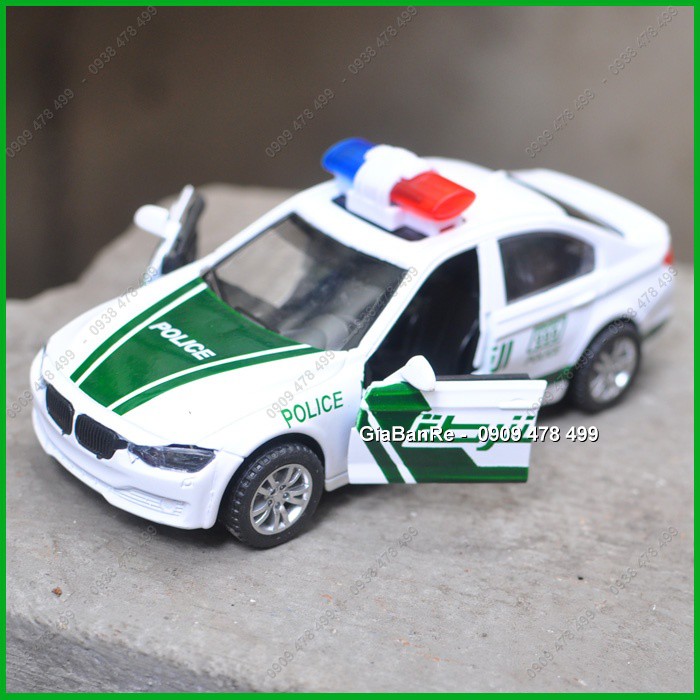 Xe Mô Hình Kim Loại Xe Cảnh Sát BM Dubai Tỉ Lệ 1:32 - Có Đèn Còi - 7388