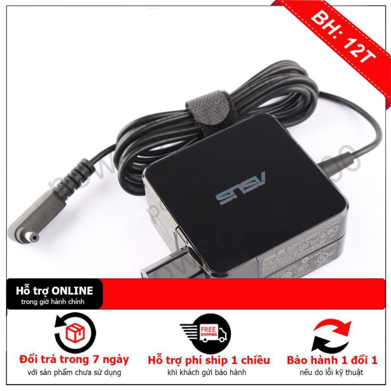 Sạc Dành Cho Laptop Asus 19v-2.37A Chân Nhỏ Vuông Zin - Hàng Nhập Khẩu