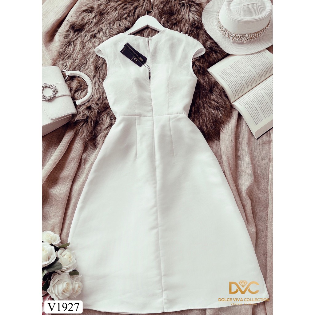 Váy trắng xòe vai đính ngọc V1927  - DOLCE VIVA COLLECTION | BigBuy360 - bigbuy360.vn