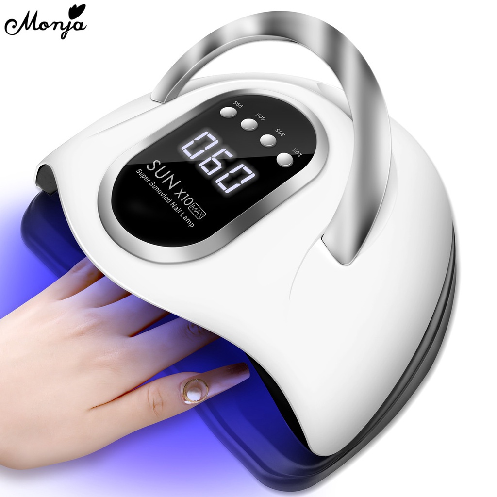 Đèn sấy khô sơn móng tay MONJA UV LED cảm biến thông minh 280W giắc cắm EU tiện lợi