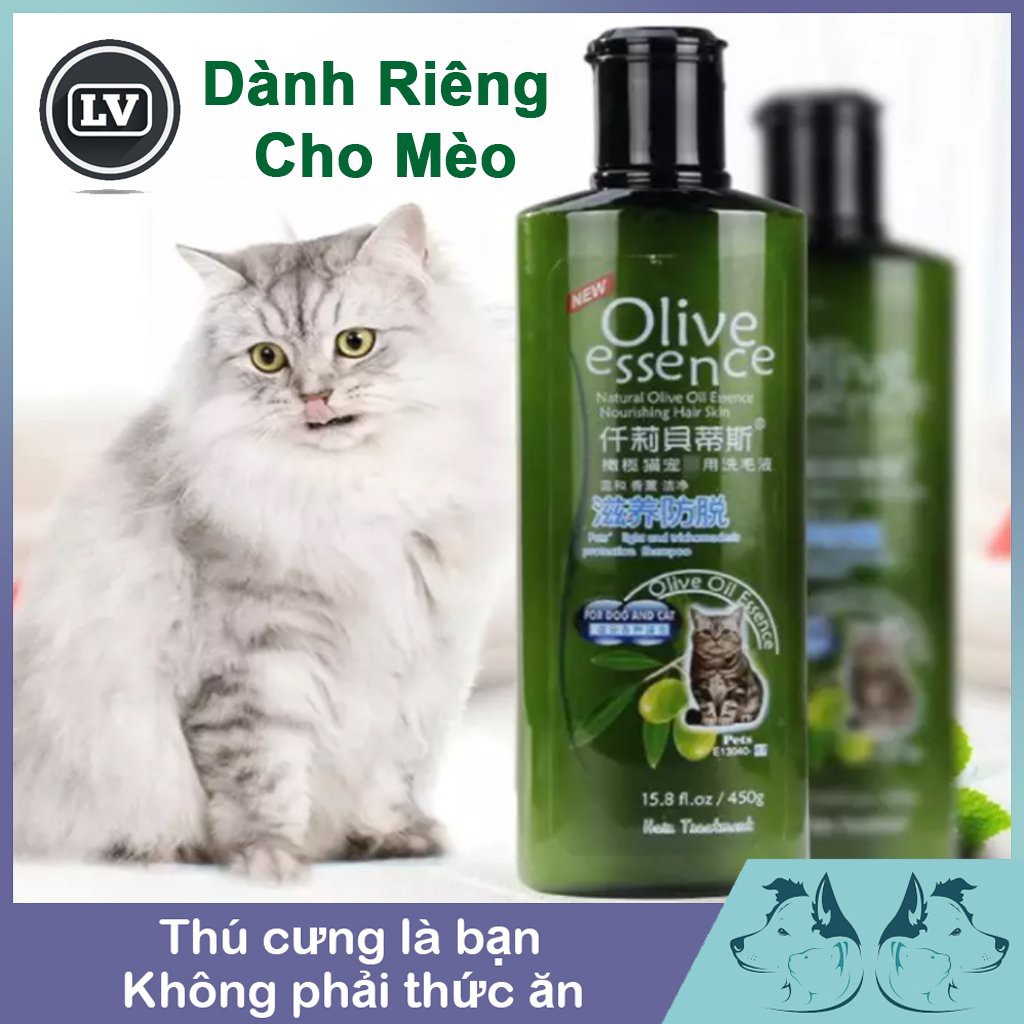 Sữa tắm tinh dầu ô liu Olive Esence cho chó mèo 450ml