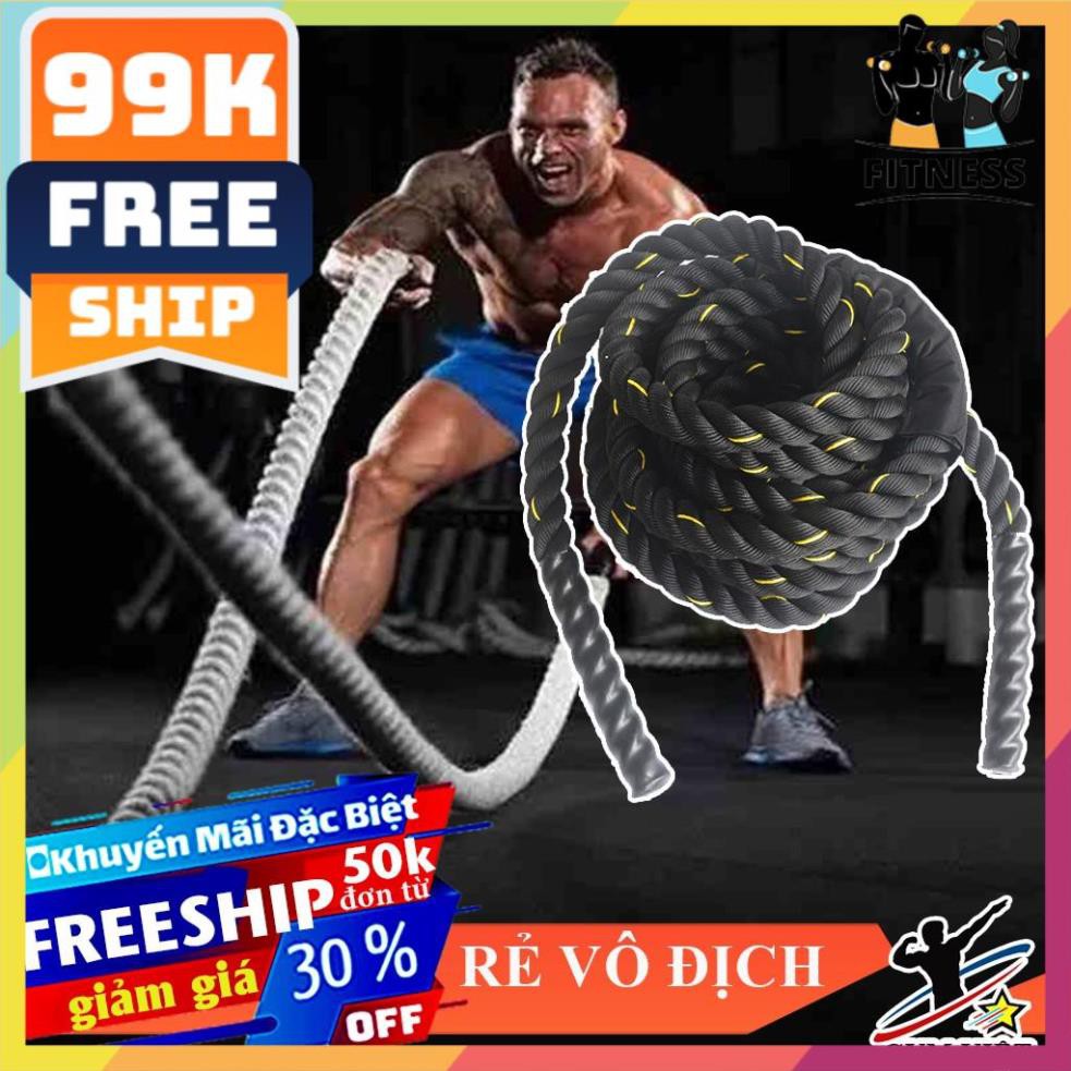 FREESHIP🎁 Dây thừng tập kickfit 38mm dài 15m ⚡giá rẻ⚡ dây chão võ thuật