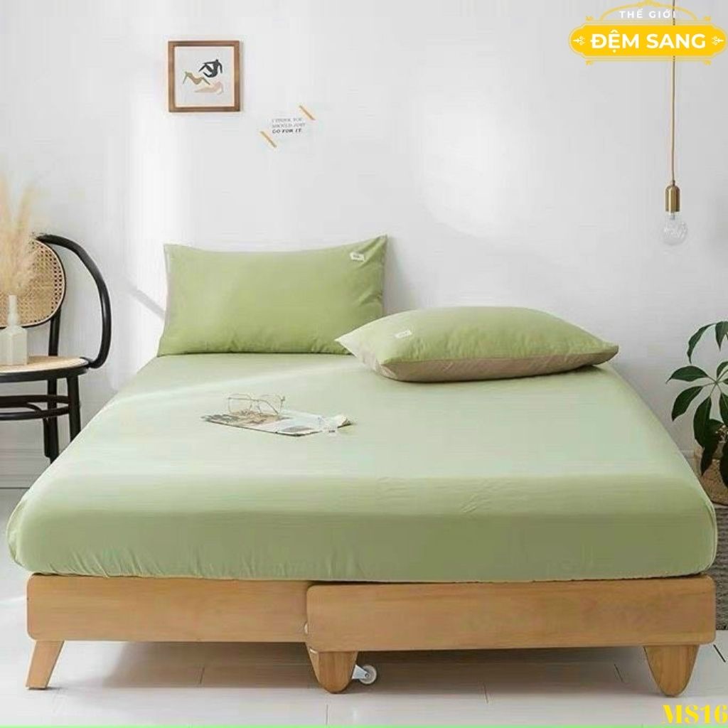 Bộ ga gối Cotton Tici 3 món đủ kích thước cực đẹp thấm hút tốt GA110