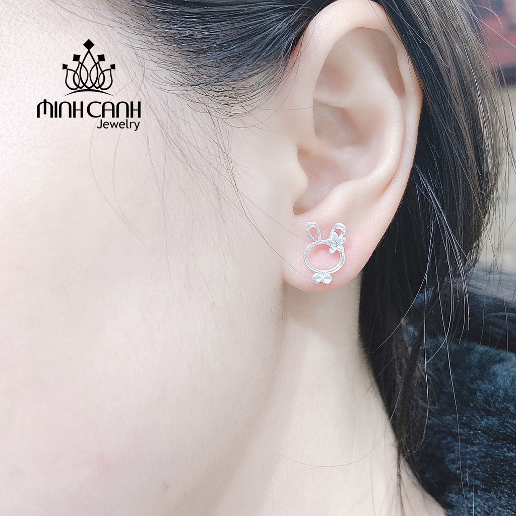 Bông Tai Thỏ Đính Hoa - Minh Canh Jewelry