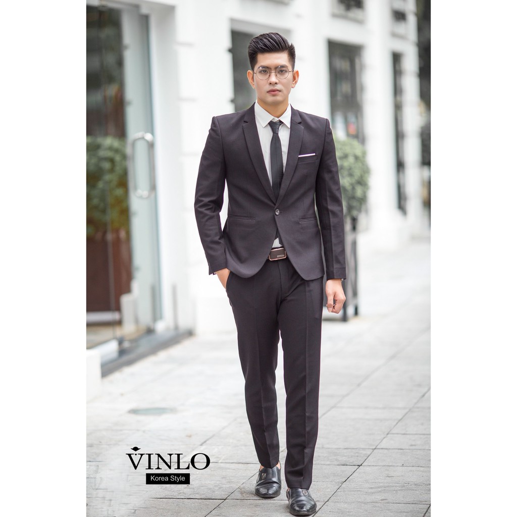 Áo Vest nam đen cao cấp, body kiểu Hàn Quốc