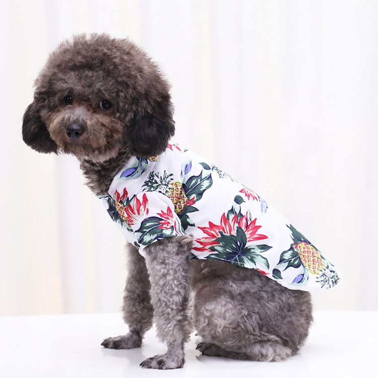 Áo Sơ Mi Đi Biển Mùa Hè In Họa Tiết Hawaii Kích Thước Lớn XS-5XL Cho Thú Cưng
