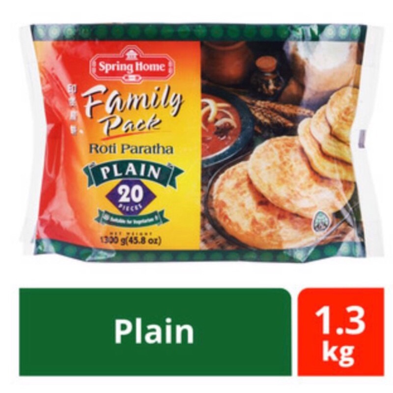 Bánh Bột Mì Bơ Singapore Đông Lạnh 1.3kg/ Bánh Mì Đạo Hồi/ Bánh Mì Singapore/ Roti Parathar Plain - Nhập Khẩu