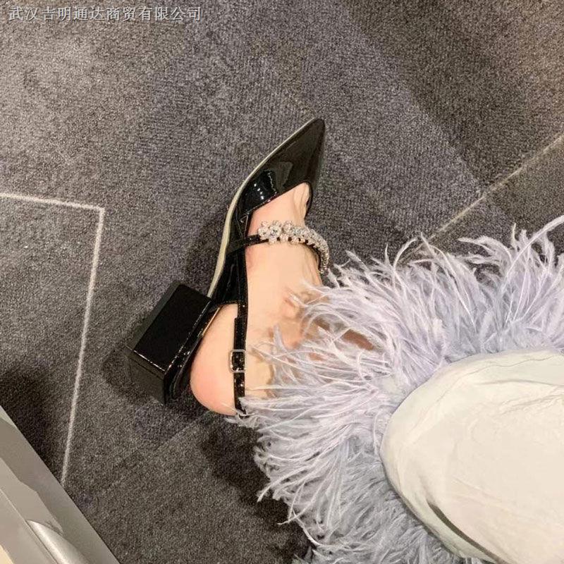 Giày Mary Jane Đế Dày Cài Khóa Đính Đá Phong Cách Cổ Điển Thời Trang Xuân Hè 2022 Dành Cho Nữ