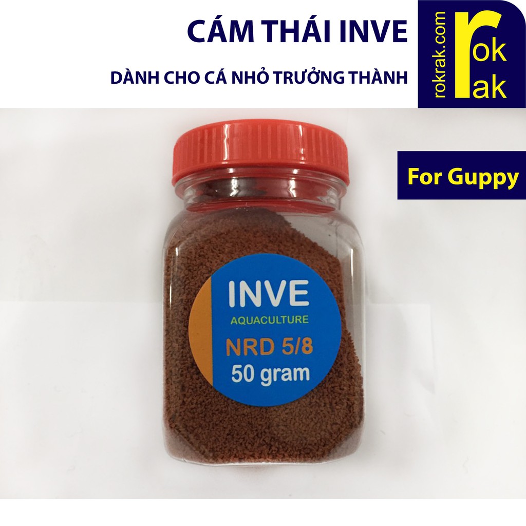 Cám Thái Inve 5/8 NRD hũ 50g Cho Cá Guppy cá cỡ nhỏ trưởng thành