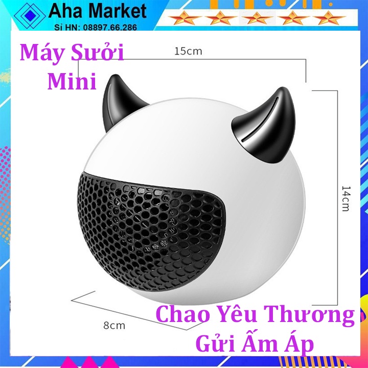 Quạt Sưởi Mini Máy Sưởi Hình Thú Siêu Kute Tiết Kiệm Điện, Công Suốt, Kích Thước Nhỏ Để Bàn, Phòng Ăn, Phòng Ngủ.