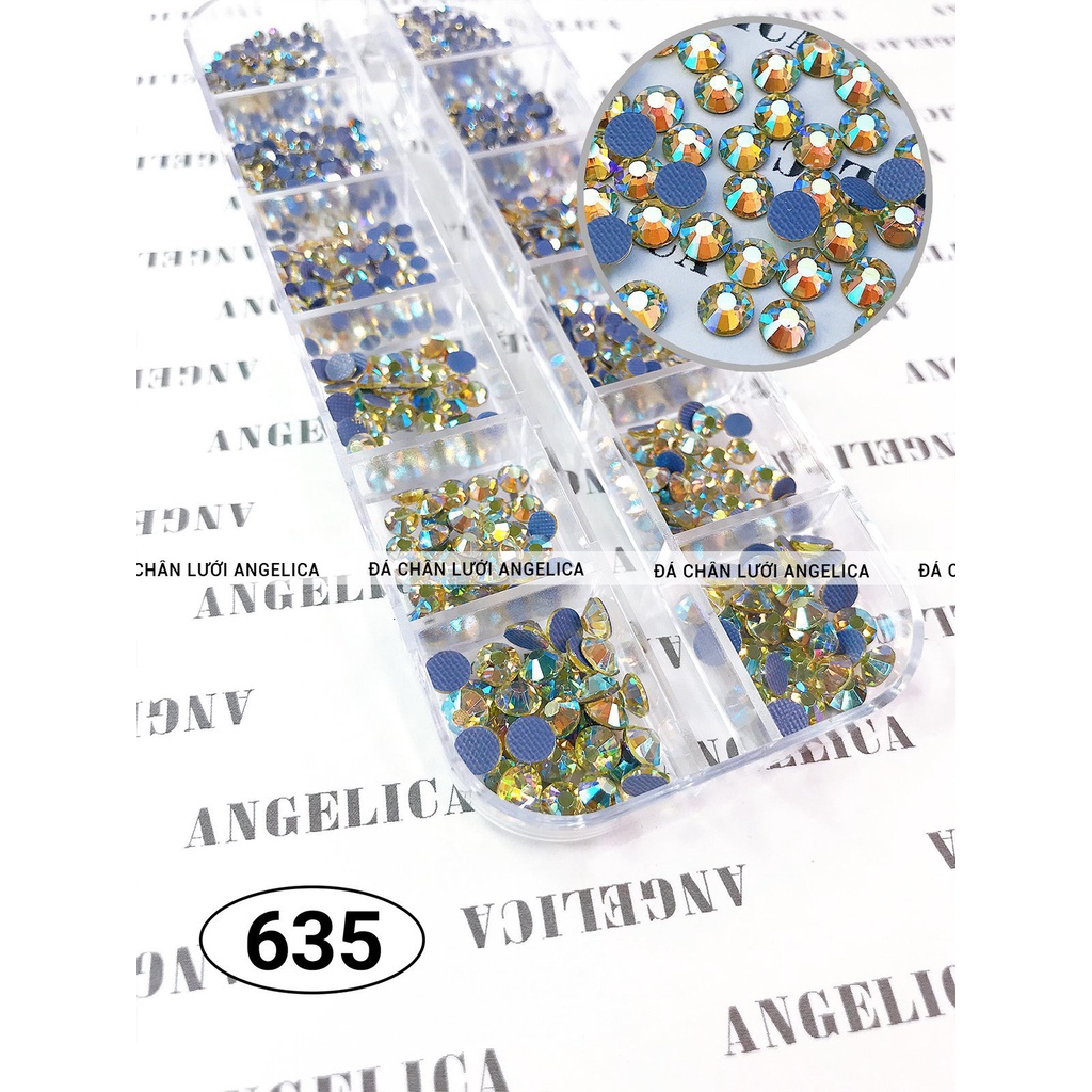 Đá Chân Lưới Nail 12 Khía Jonquil Ab Đính Móng ANGELICA 635