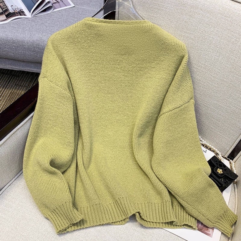 Áo Khoác Dệt Kim Tay Dài Màu Sắc Ngọt Ngào Phong Cách Hàn Quốc Cho Nữ